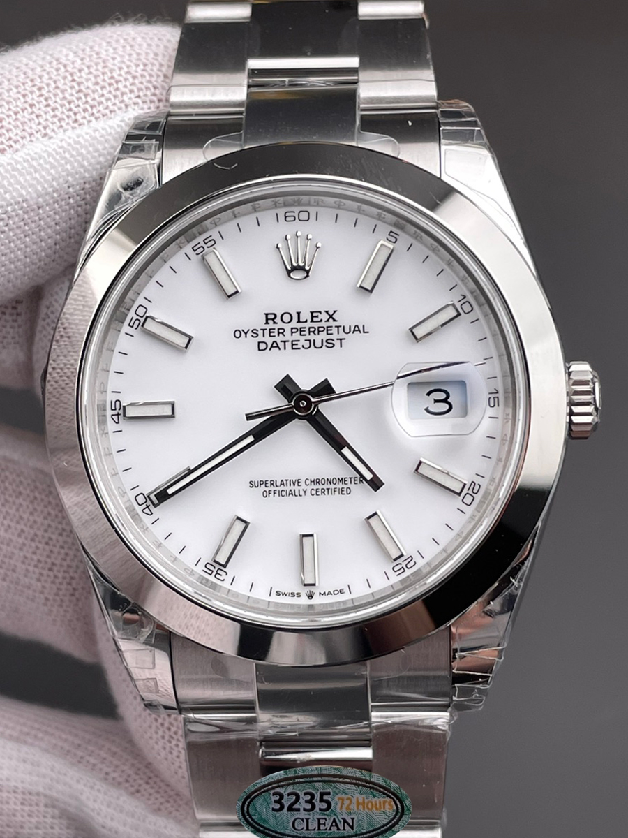 Victory Factory Watch Datejust 41 Ref.126300 White Dial Smooth Bezel 904L Steel Material Oyster Bracelet DanDong 3235 Movement 72 Hours PW 00 Clean Factory Watch Datejust 41 Ref.126300 White Dial Smooth Bezel 904L Steel Material Oyster Bracelet DanDong 3235 Movement 72 Hours PW 00