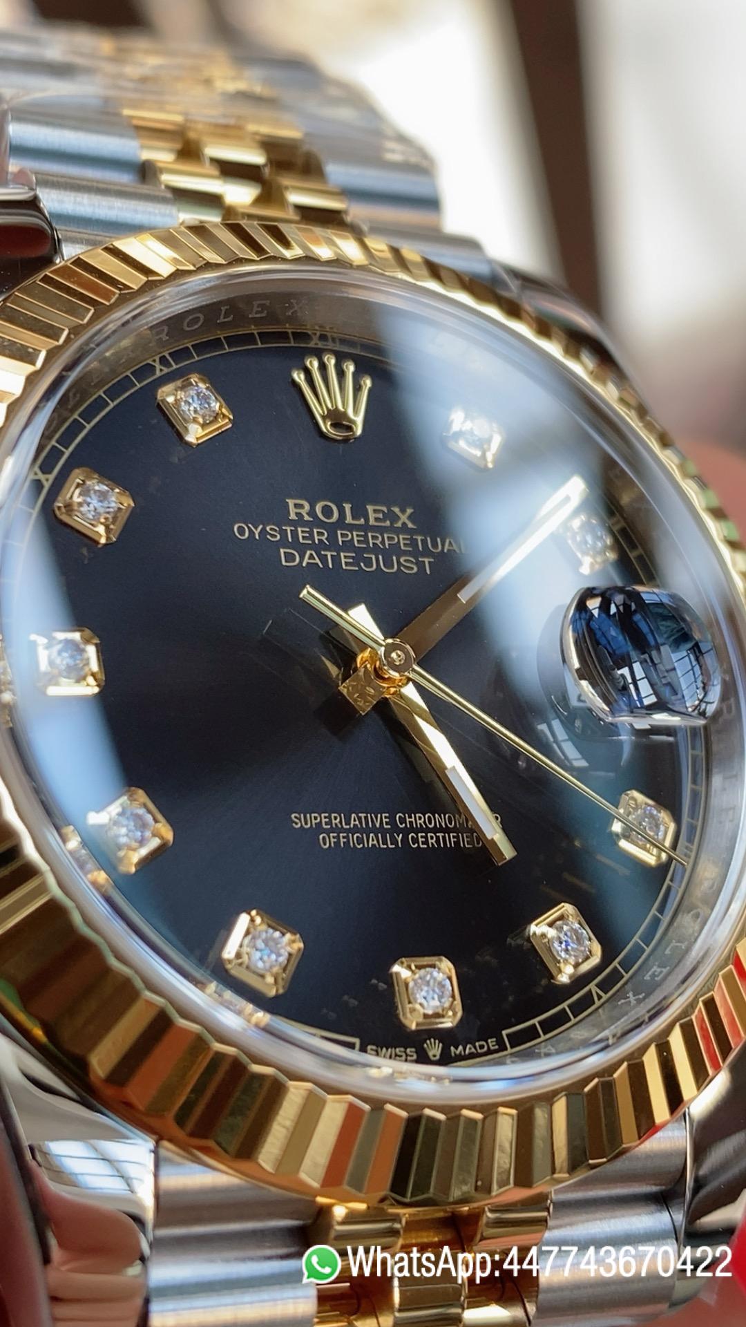 Super Clone Watch Datejust 41mm Ref 126333 Oystersteel and Yellow Gold Black Dial with Diamonds Indexes DanDong 3235 Movement 03 Super Clone Watch Datejust 41mm Ref 126333 Oystersteel and Yellow Gold Black Dial with Diamonds Indexes DanDong 3235 Movement 03