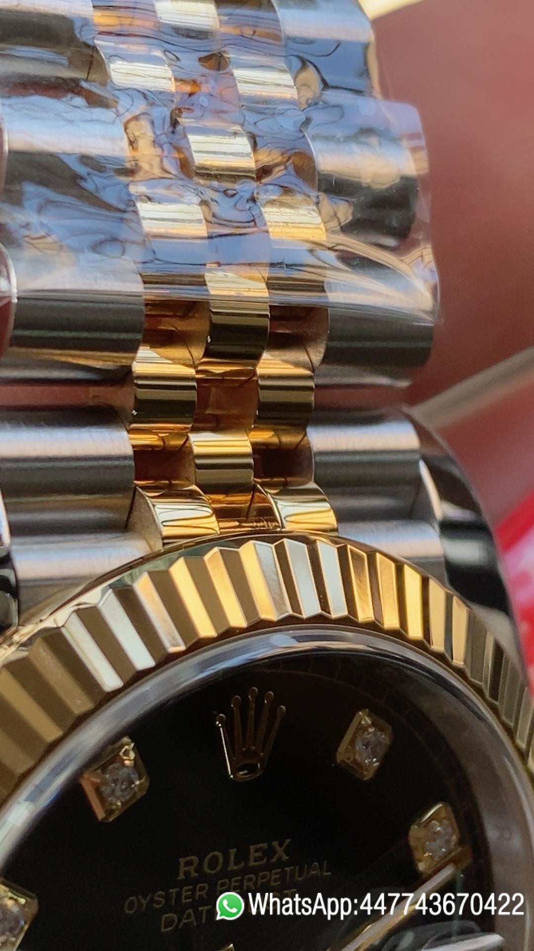 Super Clone Watch Datejust 41mm Ref 126333 Oystersteel and Yellow Gold Black Dial with Diamonds Indexes DanDong 3235 Movement 06 Super Clone Watch Datejust 41mm Ref 126333 Oystersteel and Yellow Gold Black Dial with Diamonds Indexes DanDong 3235 Movement 06