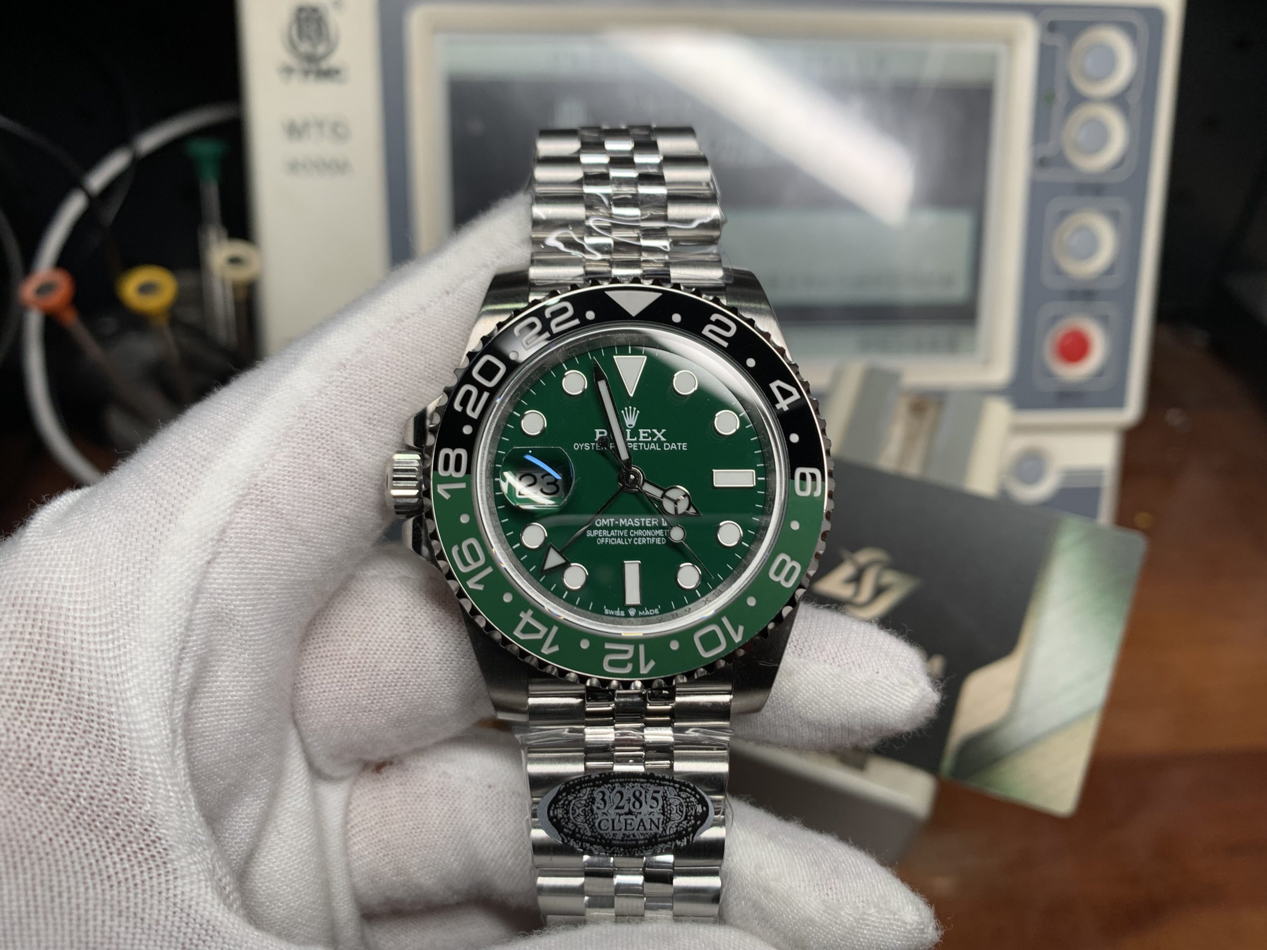 Victory Watch Factory Rolex GMT Master II Sprite 126729VTNR Black Green Ceramic Bezel Green Dial 904L Jubilee Bracelet DanDong 3285 Movement 01 Clean Watch Factory Rolex GMT Master II Sprite 126729VTNR Black Green Ceramic Bezel Green Dial 904L Jubilee Bracelet DanDong 3285 Movement 01