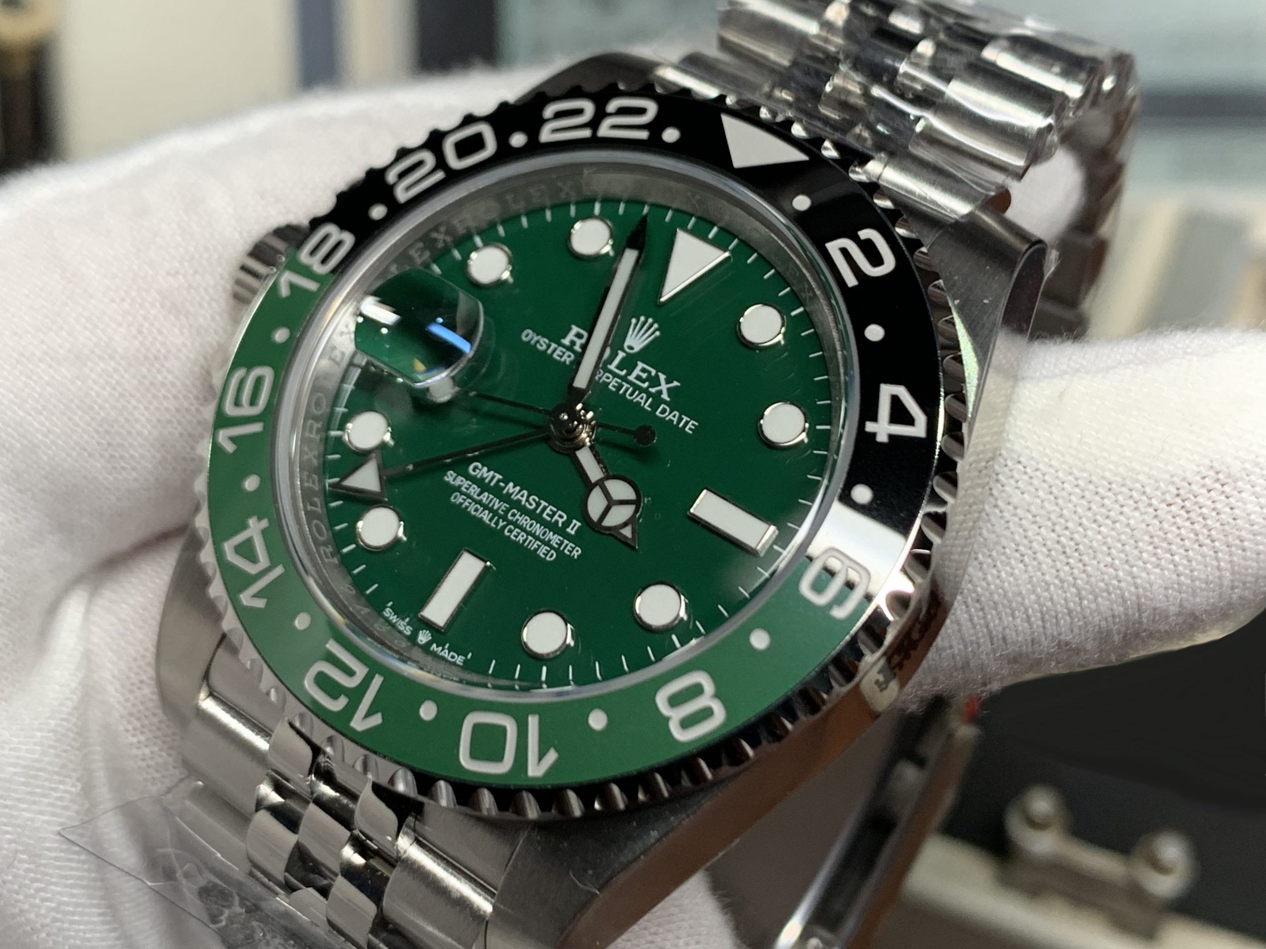 Victory Watch Factory Rolex GMT Master II Sprite 126729VTNR Black Green Ceramic Bezel Green Dial 904L Jubilee Bracelet DanDong 3285 Movement 05 Clean Watch Factory Rolex GMT Master II Sprite 126729VTNR Black Green Ceramic Bezel Green Dial 904L Jubilee Bracelet DanDong 3285 Movement 05