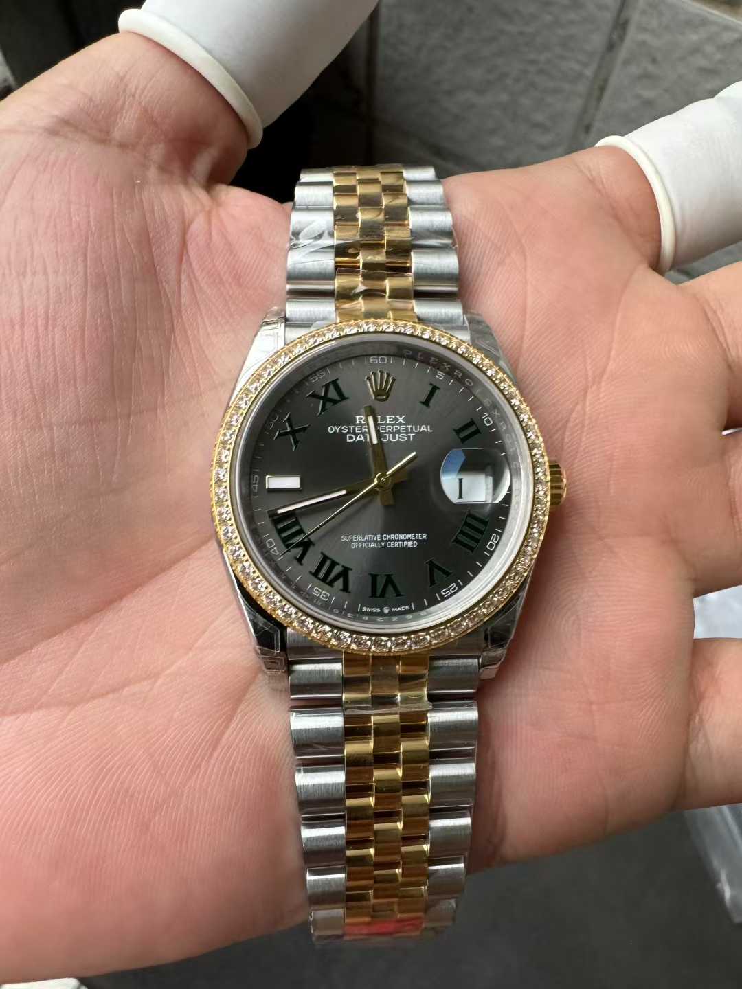 Victory Factory DateJust 36 Wimbledon 126283RBR Slate Dial Roma Indexes 904L Steel Case Yellow Gold Two Tone Jubilee Bracelet DD3235 Movement 02 Victory Factory DateJust 36 Wimbledon 126283RBR Slate Dial Roma Indexes 904L Steel Case Yellow Gold Two Tone Jubilee Bracelet DD3235 Movement 02
