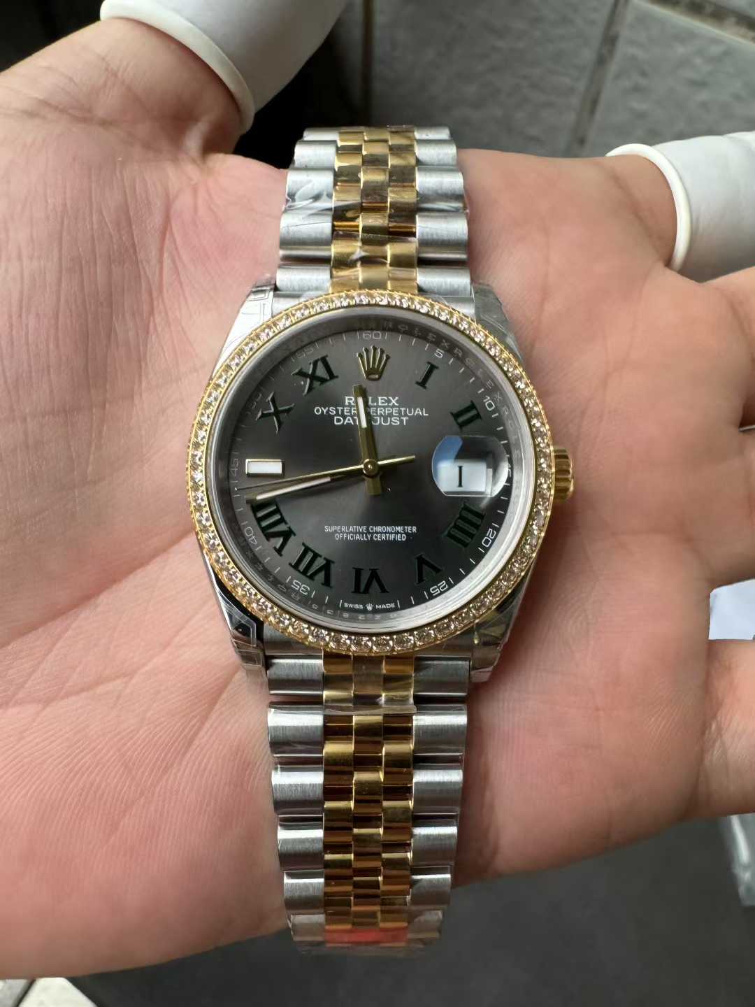 Victory Factory DateJust 36 Wimbledon 126283RBR Slate Dial Roma Indexes 904L Steel Case Yellow Gold Two Tone Jubilee Bracelet DD3235 Movement 05 Victory Factory DateJust 36 Wimbledon 126283RBR Slate Dial Roma Indexes 904L Steel Case Yellow Gold Two Tone Jubilee Bracelet DD3235 Movement 05