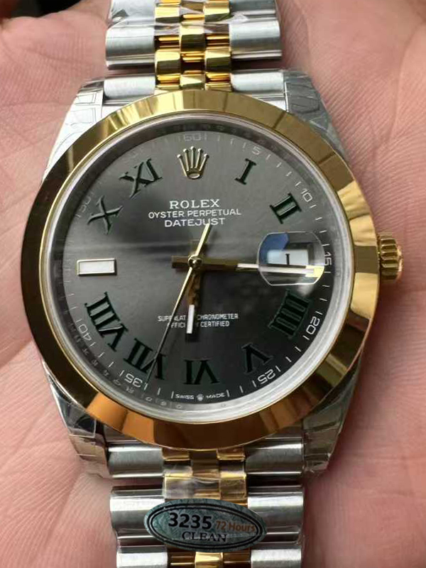 Victory Factory DateJust 41 126303 Wimbledon Slate Dial with Roma Indexes Yellow Gold Smooth Bezel Two Tone Jubilee Bracelet DD 3235 Movement 00 Clean Factory DateJust 41 126303 Wimbledon Slate Dial with Roma Indexes Yellow Gold Smooth Bezel Two Tone Jubilee Bracelet DD 3235 Movement 00