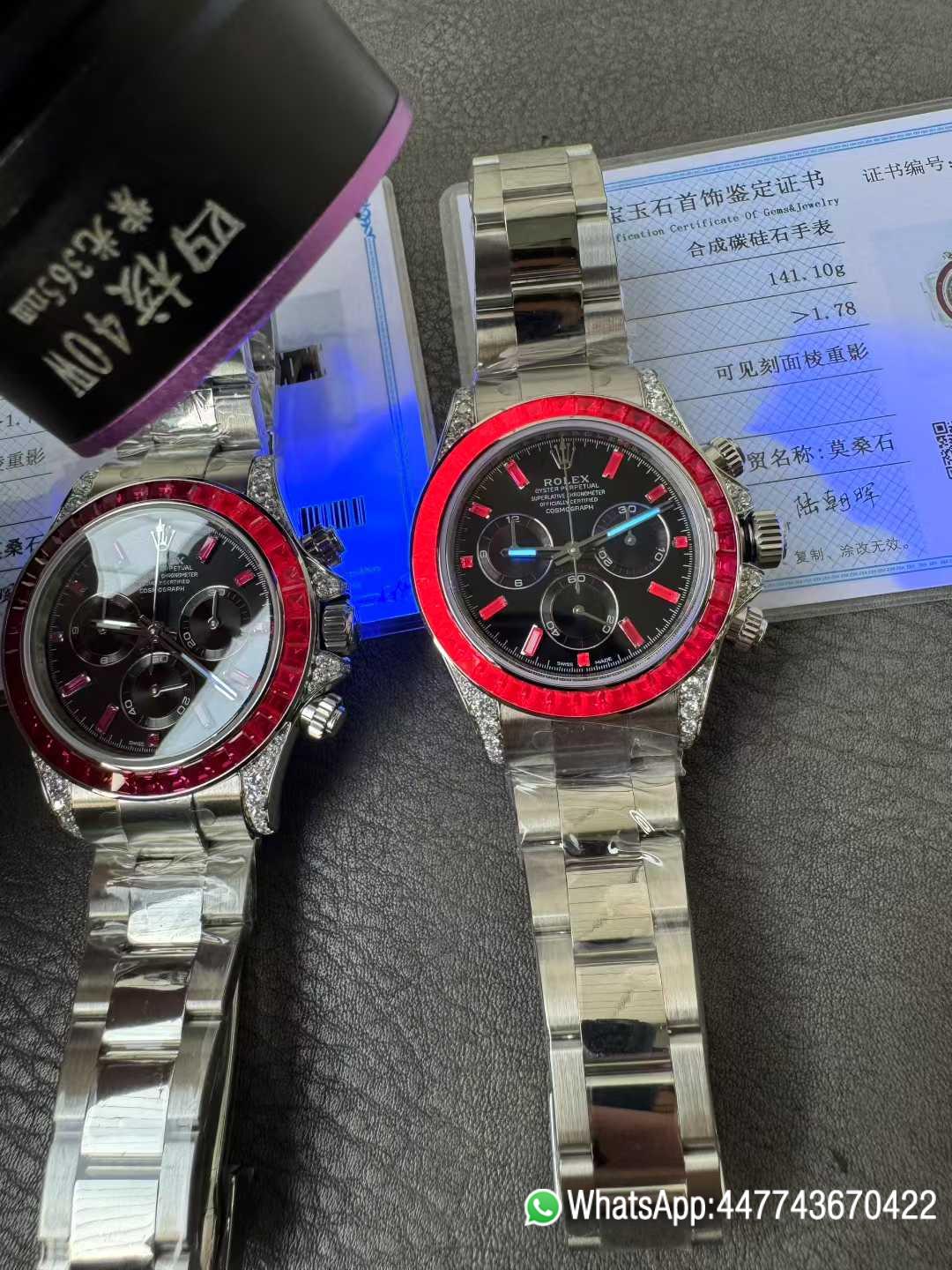 Super Clone Watch Rolex Ruby Daytona 126599TRU Black Dial Baguette Ruby Bezel TRU Daytona Gem Set DanDong 4131 Movement 09 Super Clone Watch Rolex Ruby Daytona 126599TRU Black Dial Baguette Ruby Bezel TRU Daytona Gem Set DanDong 4131 Movement 09