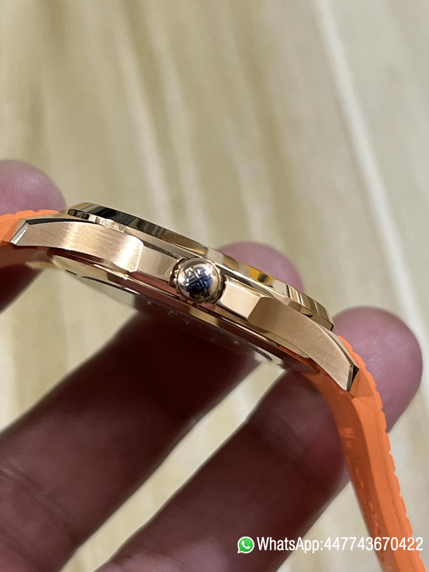 Super Clone Aquanaut 5167R RG 3KF Best Edition Brown Dial on Orange Rubber Strap A324 Super Clone V2 04 Super Clone Aquanaut 5167R RG 3KF Best Edition Brown Dial on Orange Rubber Strap A324 Super Clone V2 04