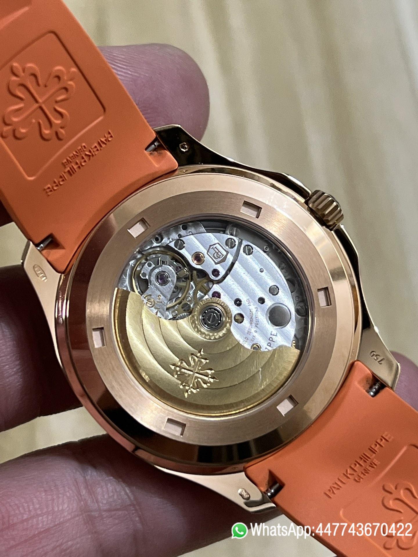 Super Clone Aquanaut 5167R RG 3KF Best Edition Brown Dial on Orange Rubber Strap A324 Super Clone V2 06 Super Clone Aquanaut 5167R RG 3KF Best Edition Brown Dial on Orange Rubber Strap A324 Super Clone V2 06