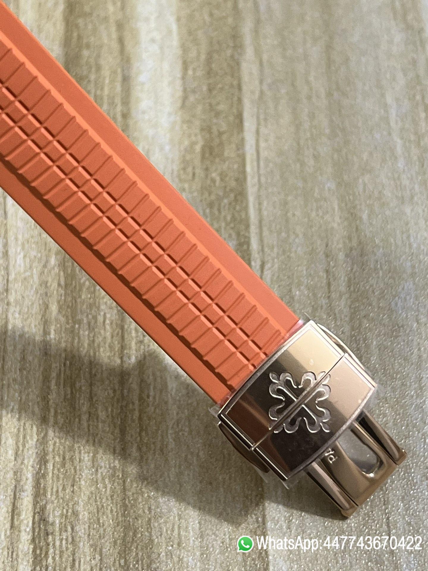 Super Clone Aquanaut 5167R RG 3KF Best Edition Brown Dial on Orange Rubber Strap A324 Super Clone V2 08 Super Clone Aquanaut 5167R RG 3KF Best Edition Brown Dial on Orange Rubber Strap A324 Super Clone V2 08