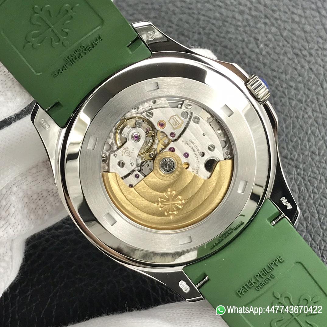 Super Clone Aquanaut 5168G 42mm SS VF Best Edition Green Dial on Green Rubber Strap DD324 06 Super Clone Aquanaut 5168G 42mm SS VF Best Edition Green Dial on Green Rubber Strap DD324 06