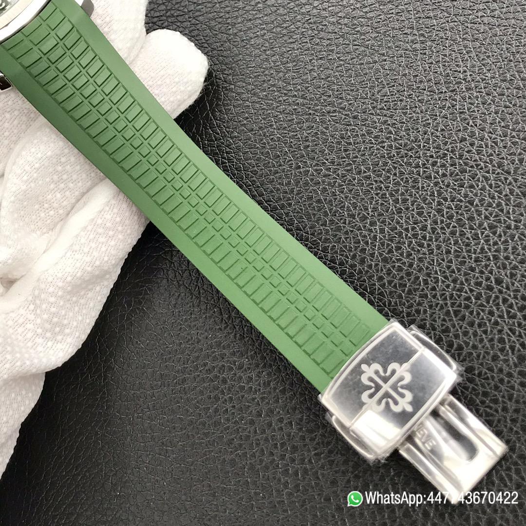 Super Clone Aquanaut 5168G 42mm SS VF Best Edition Green Dial on Green Rubber Strap DD324 07 Super Clone Aquanaut 5168G 42mm SS VF Best Edition Green Dial on Green Rubber Strap DD324 07