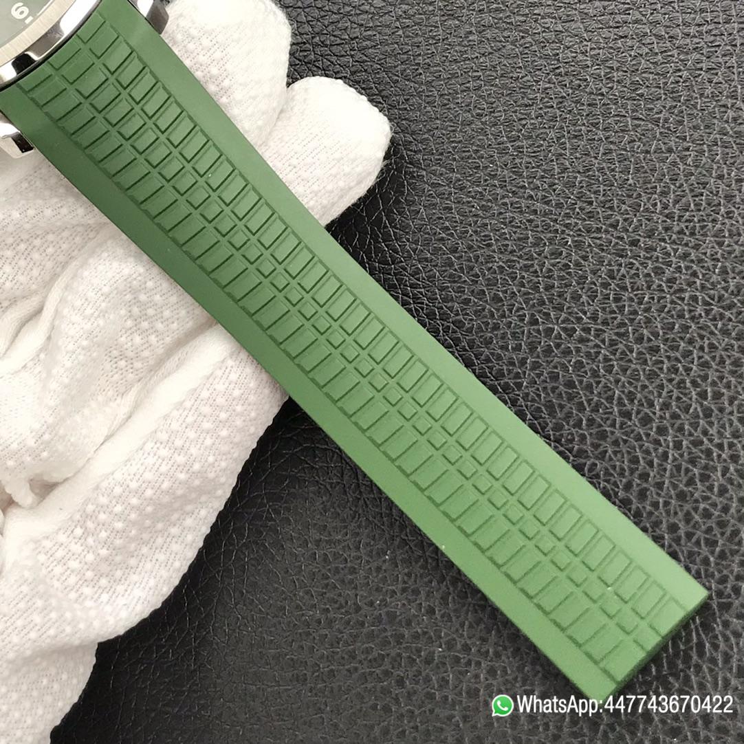 Super Clone Aquanaut 5168G 42mm SS VF Best Edition Green Dial on Green Rubber Strap DD324 08 Super Clone Aquanaut 5168G 42mm SS VF Best Edition Green Dial on Green Rubber Strap DD324 08