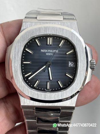 Super Clone Nautilus 57111A 3KF Best Edition Blue Textured Dial on SS Bracelet A324 000