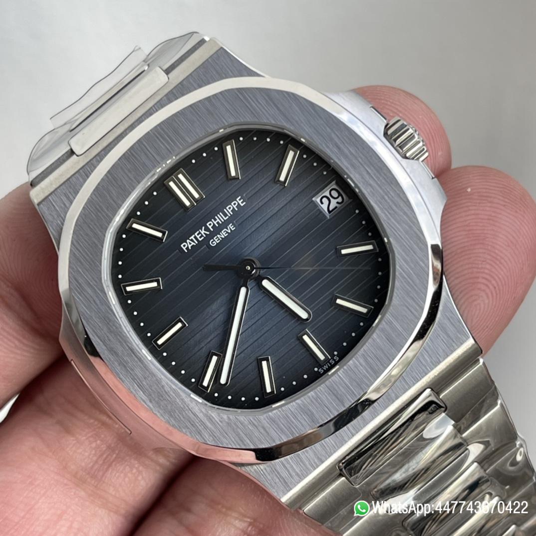 Super Clone Nautilus 57111A 3KF Best Edition Blue Textured Dial on SS Bracelet A324 03 Super Clone Nautilus 57111A 3KF Best Edition Blue Textured Dial on SS Bracelet A324 03