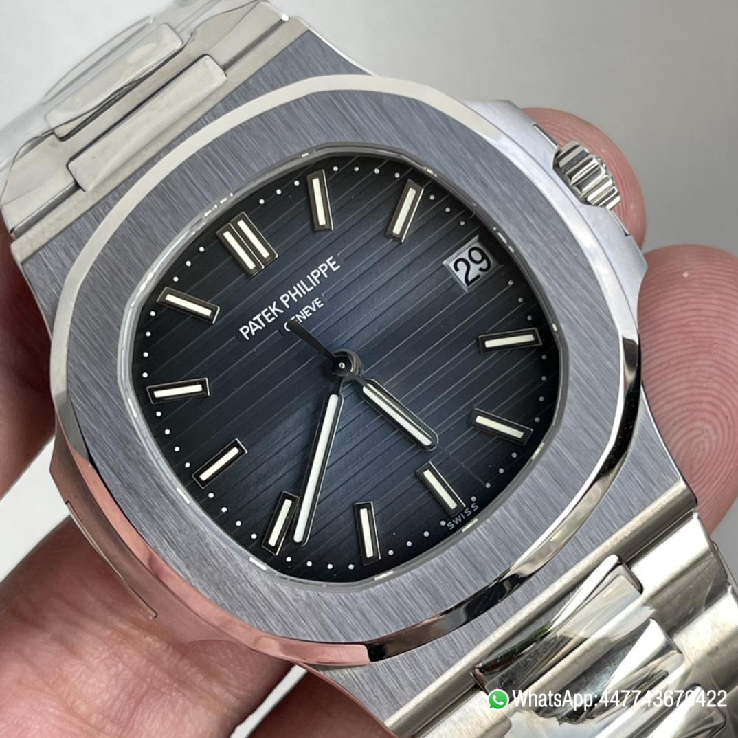 Super Clone Nautilus 57111A 3KF Best Edition Blue Textured Dial on SS Bracelet A324 04 Super Clone Nautilus 57111A 3KF Best Edition Blue Textured Dial on SS Bracelet A324 04