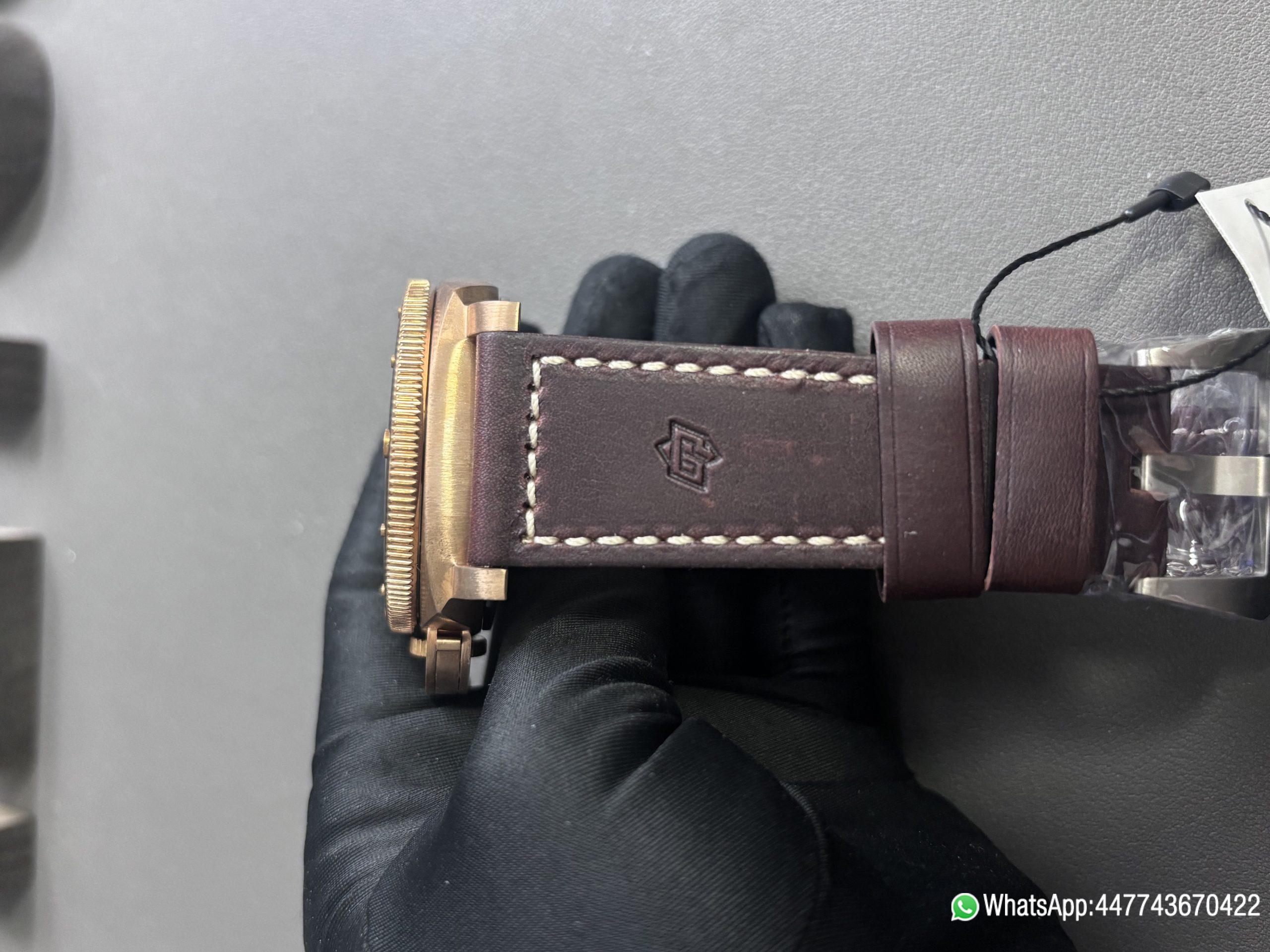 Super Clone Panerai Submersible Bronzo PAM00968 47mm Bronze case Bronze one way rotating dive bezel black ceramic bezel opening P 9010 Super Clone Automatic Movement 04 Super Clone Panerai Submersible Bronzo PAM00968 47mm Bronze case Bronze one way rotating dive bezel black ceramic bezel opening P 9010 Super Clone Automatic Movement 04