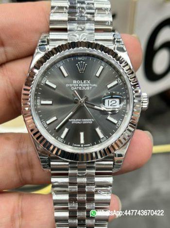 Super Clone Rolex DateJust 41 126334 0013 Grey Dial on Oyster Bracelet Superclone 3235 Movement 03.jpg0