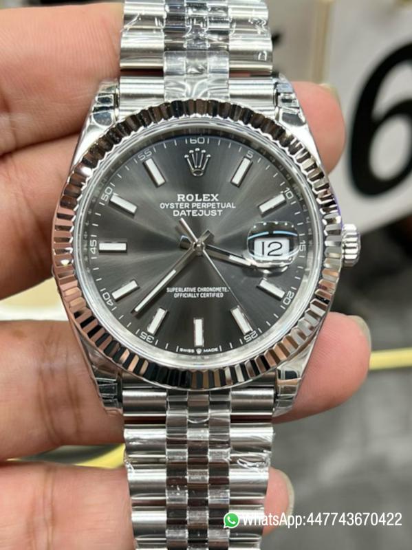 Super Clone Rolex DateJust 41 126334 0013 Grey Dial on Oyster Bracelet Superclone 3235 Movement 03.jpg0 Super Clone Rolex DateJust 41 126334 0013 Grey Dial on Oyster Bracelet Superclone 3235 Movement 03.jpg0
