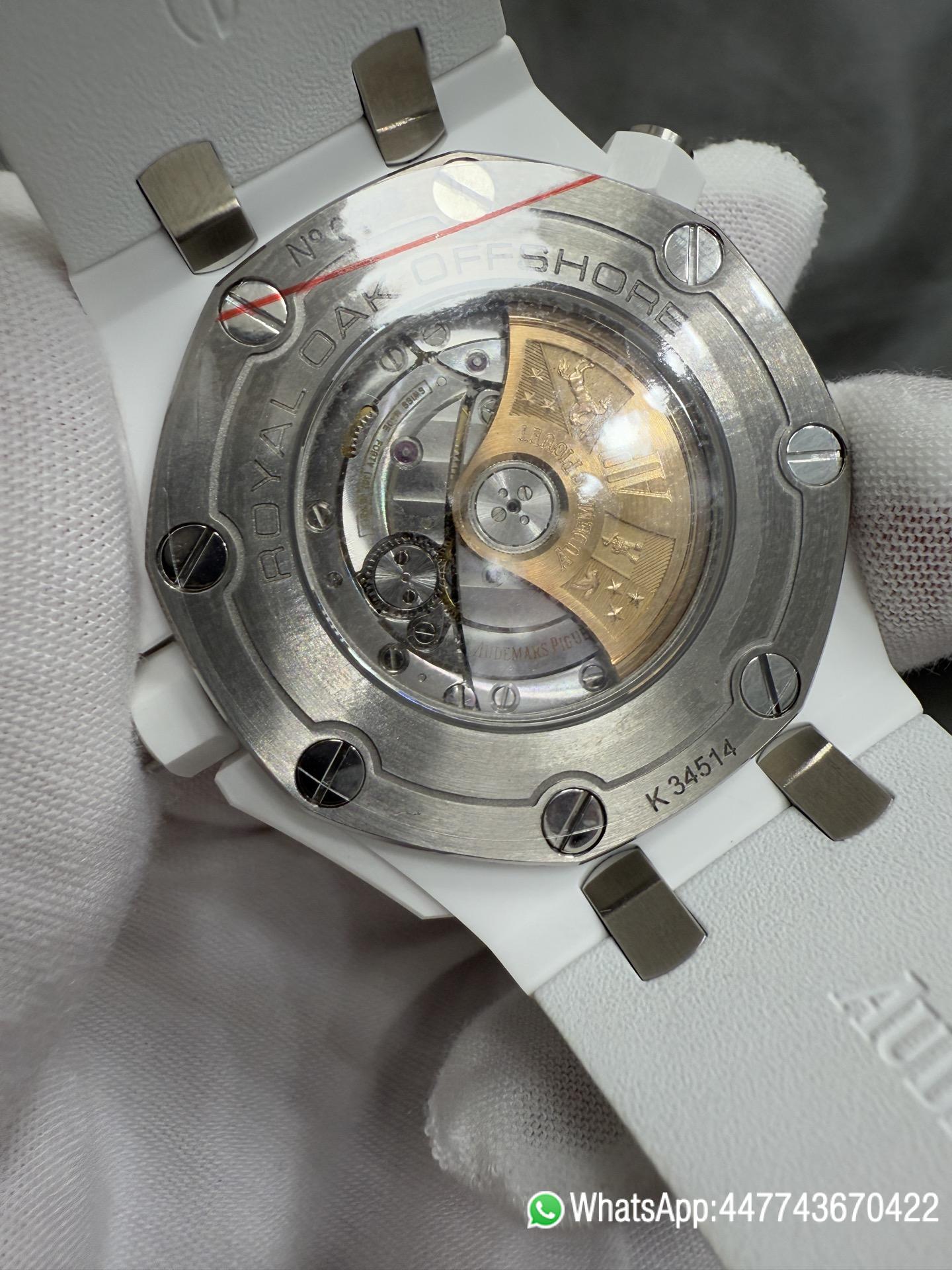 Super Clone Royal Oak Offshore Diver 15707 White Ceramic APSF Best Edition SA3120 Super Clone 04 Super Clone Royal Oak Offshore Diver 15707 White Ceramic APSF Best Edition SA3120 Super Clone 04