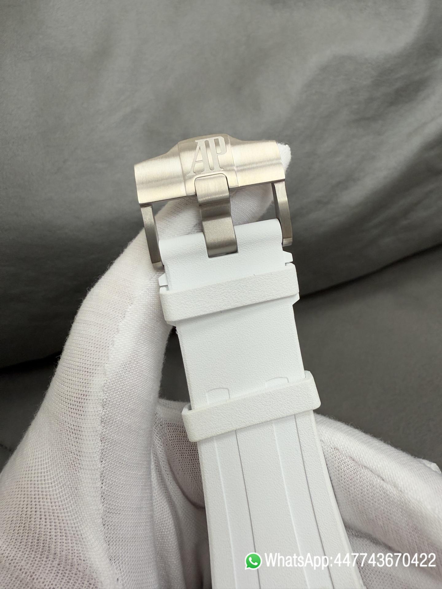 Super Clone Royal Oak Offshore Diver 15707 White Ceramic APSF Best Edition SA3120 Super Clone 05 Super Clone Royal Oak Offshore Diver 15707 White Ceramic APSF Best Edition SA3120 Super Clone 05