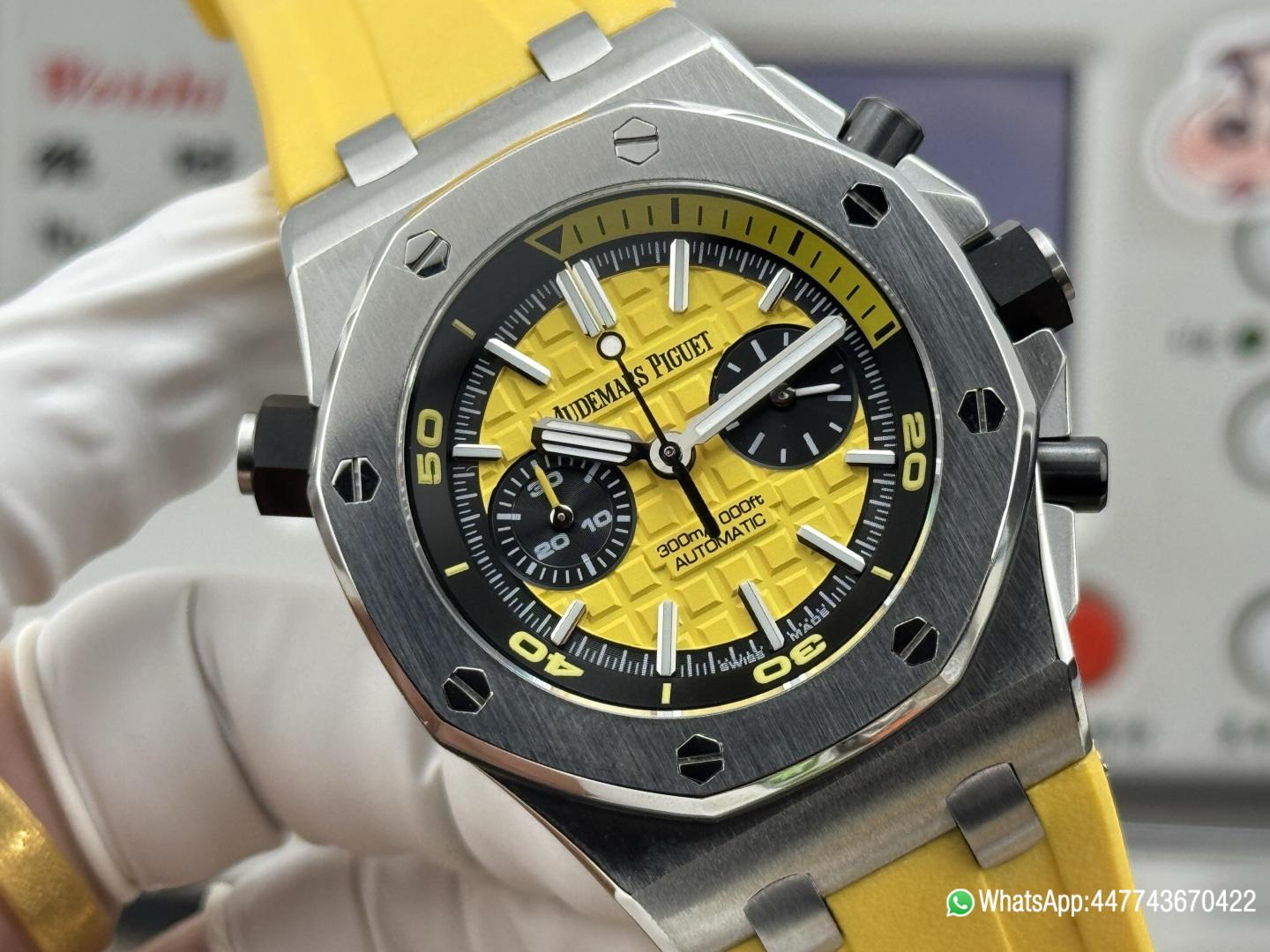 Super Clone Watch AP0778C AP ROO 26703 SS RU Yellow MSF A3124 Mod 04 Super Clone Watch AP0778C AP ROO 26703 SS RU Yellow MSF A3124 Mod 04