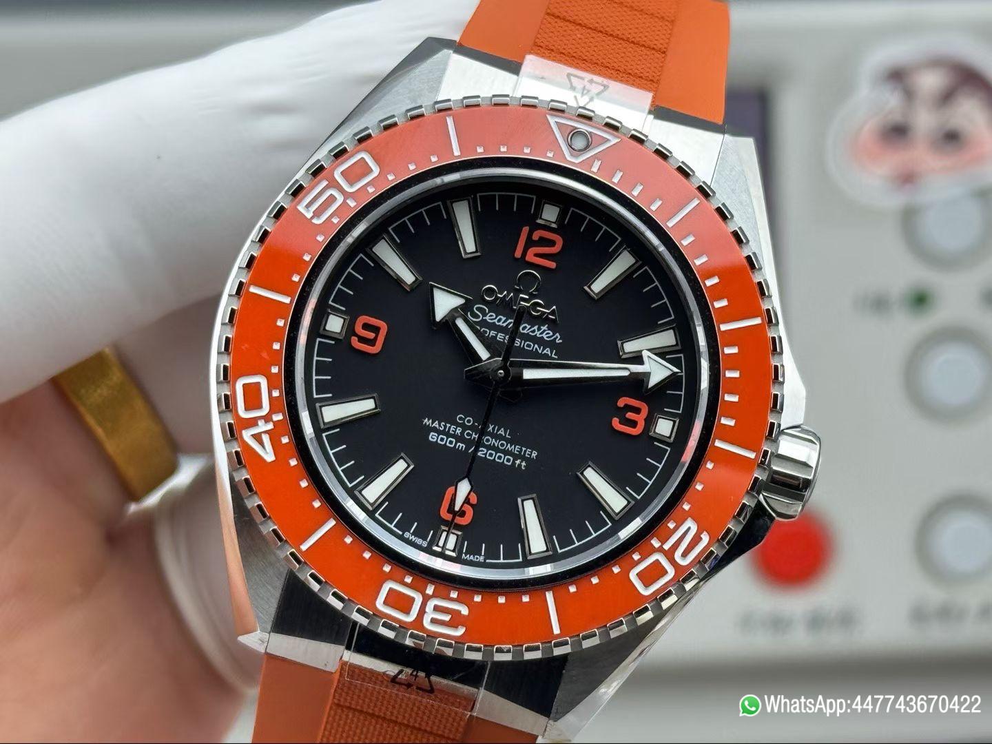 Super Clone Watch Omega New Seamaster 600m Orange dial and orange rubber strap 04 Super Clone Watch Omega New Seamaster 600m Orange dial and orange rubber strap 04