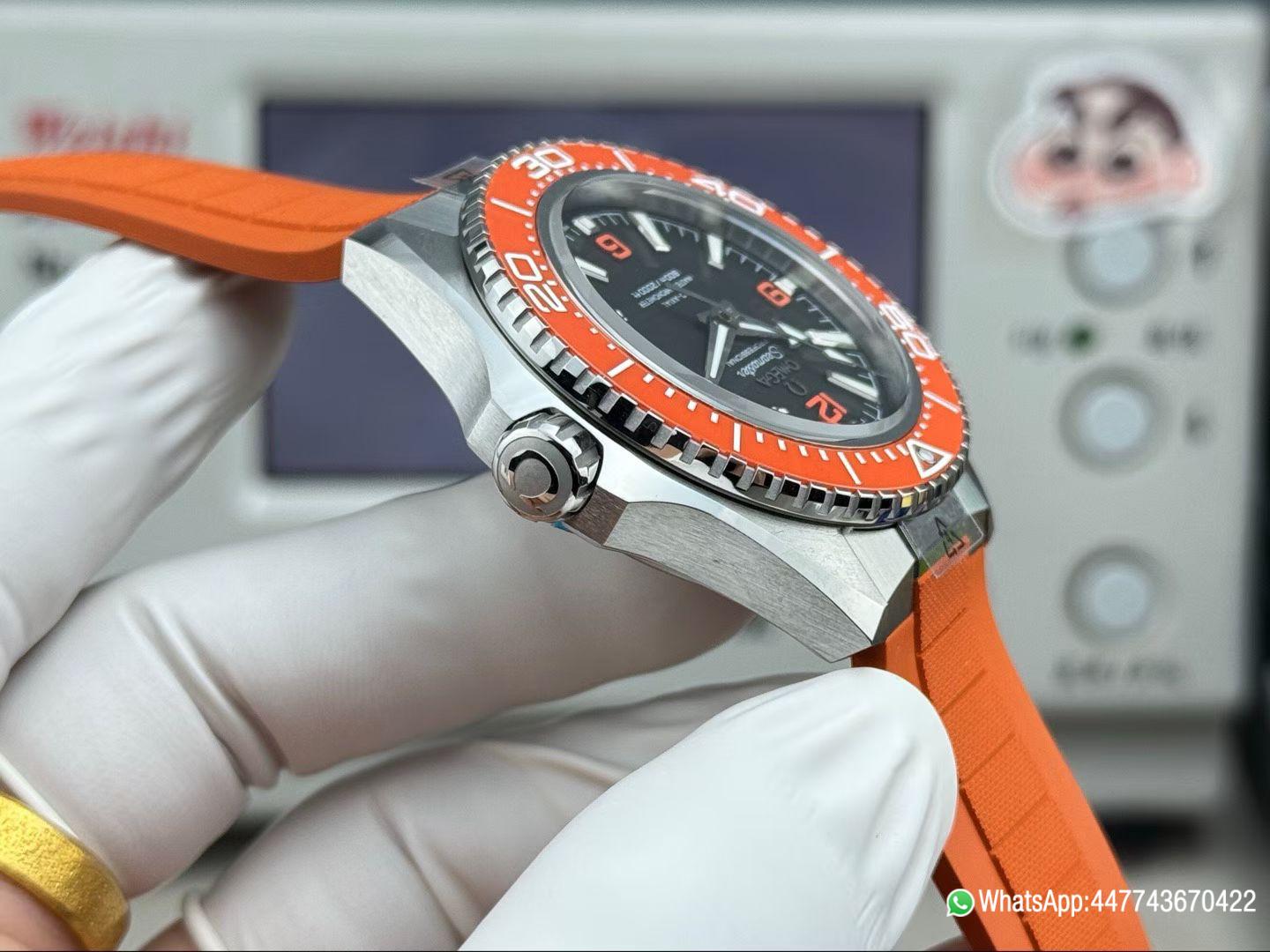 Super Clone Watch Omega New Seamaster 600m Orange dial and orange rubber strap 06 Super Clone Watch Omega New Seamaster 600m Orange dial and orange rubber strap 06