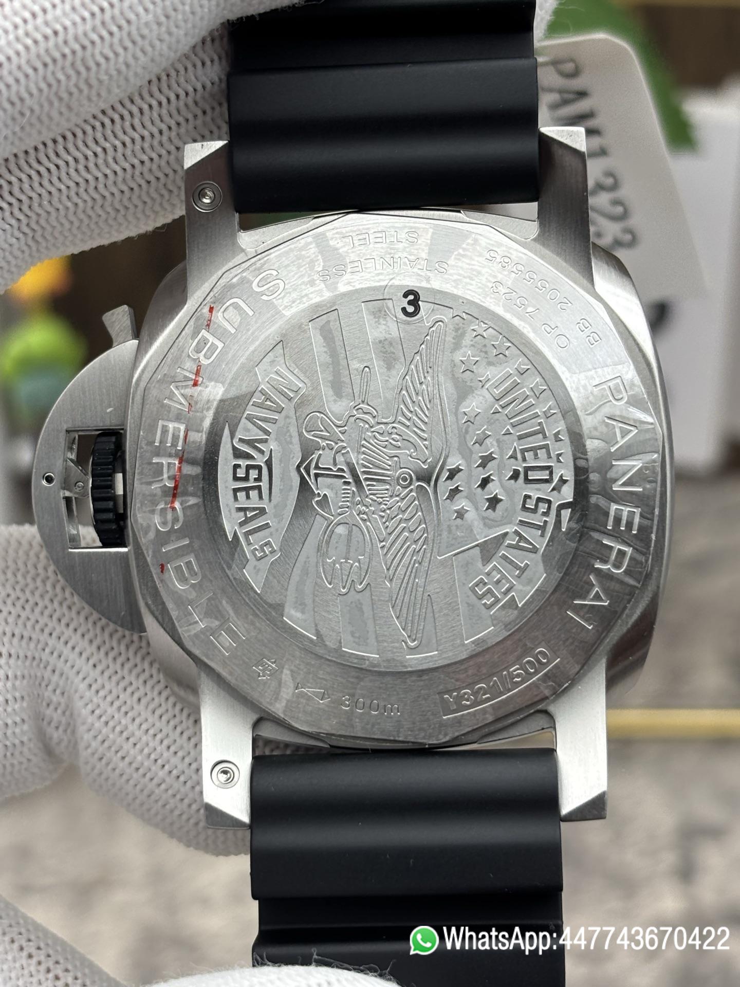 Super Clone Watch PAM1323 44mm Submersible VSF Best Edition Gray Dial on Rubber Strap 06 Super Clone Watch PAM1323 44mm Submersible VSF Best Edition Gray Dial on Rubber Strap 06