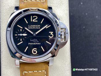 Super Clone Watch PAM417 W HWF 11 Best Edition White Dial on Brown Leather Strap A6497 0
