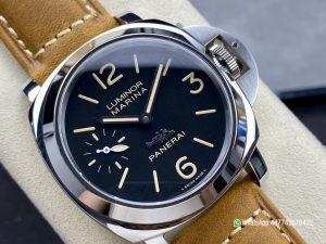 Super Clone Watch PAM417 W HWF 11 Best Edition White Dial on Brown Leather Strap A6497 01