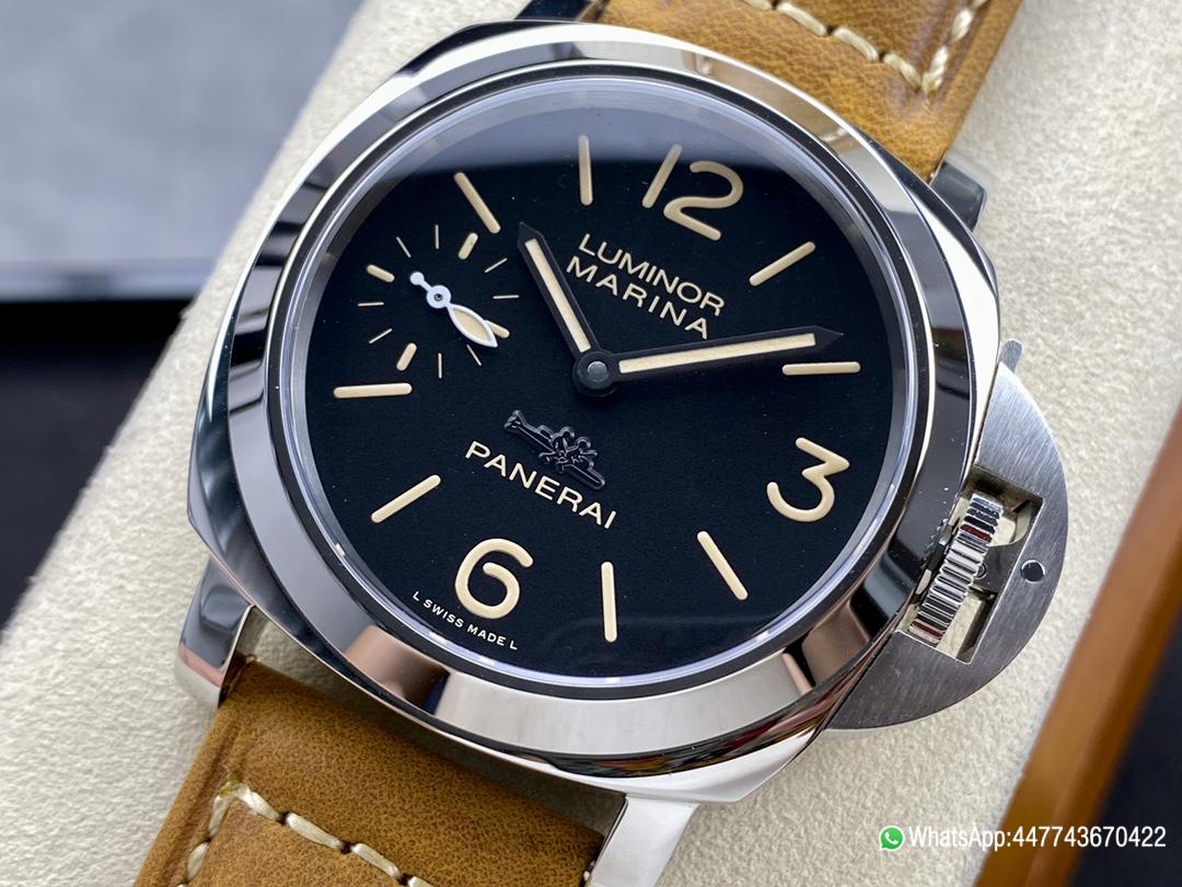 Super Clone Watch PAM417 W HWF 11 Best Edition White Dial on Brown Leather Strap A6497 02 Super Clone Watch PAM417 W HWF 11 Best Edition White Dial on Brown Leather Strap A6497 02