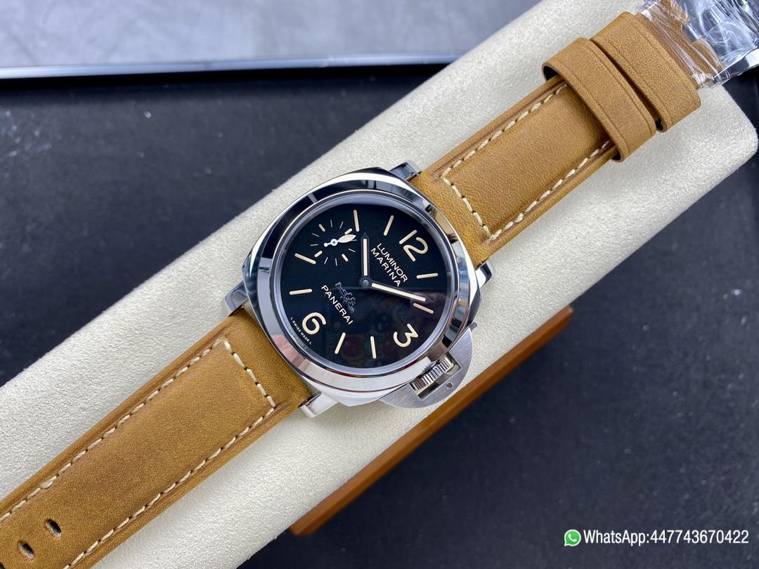 Super Clone Watch PAM417 W HWF 11 Best Edition White Dial on Brown Leather Strap A6497 03 Super Clone Watch PAM417 W HWF 11 Best Edition White Dial on Brown Leather Strap A6497 03