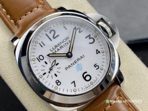 Super Clone Watch PAM778 W HWF 11 Best Edition White Dial on Brown Leather Strap A6497 01