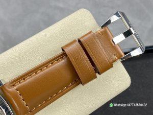 Super Clone Watch PAM778 W HWF 11 Best Edition White Dial on Brown Leather Strap A6497 07
