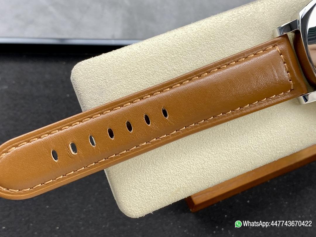 Super Clone Watch PAM778 W HWF 11 Best Edition White Dial on Brown Leather Strap A6497 08 Super Clone Watch PAM778 W HWF 11 Best Edition White Dial on Brown Leather Strap A6497 08