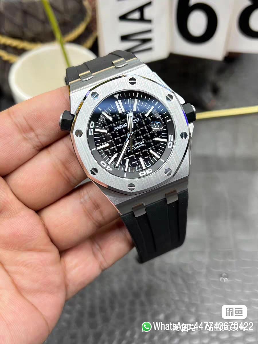 Super Clone Watch Royal Oak 15500 SS APSF Best Edition Black Dial on SS Bracelet SA4302 0 Super Clone Watch Royal Oak 15500 SS APSF Best Edition Black Dial on SS Bracelet SA4302 0