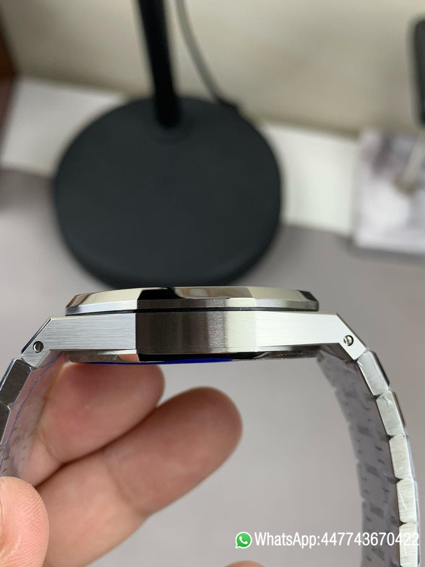 Super Clone Watch Royal Oak 15500 SS APSF Best Edition Black Dial on SS Bracelet SA4302 05 Super Clone Watch Royal Oak 15500 SS APSF Best Edition Black Dial on SS Bracelet SA4302 05