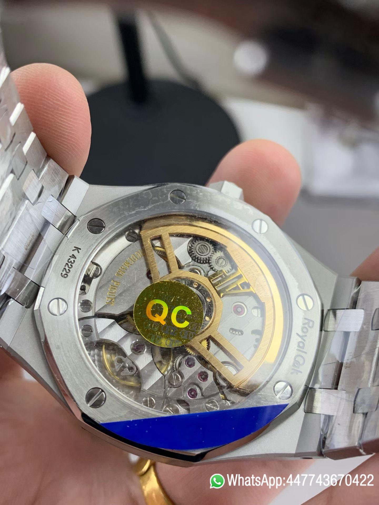 Super Clone Watch Royal Oak 15500 SS APSF Best Edition Black Dial on SS Bracelet SA4302 06 Super Clone Watch Royal Oak 15500 SS APSF Best Edition Black Dial on SS Bracelet SA4302 06