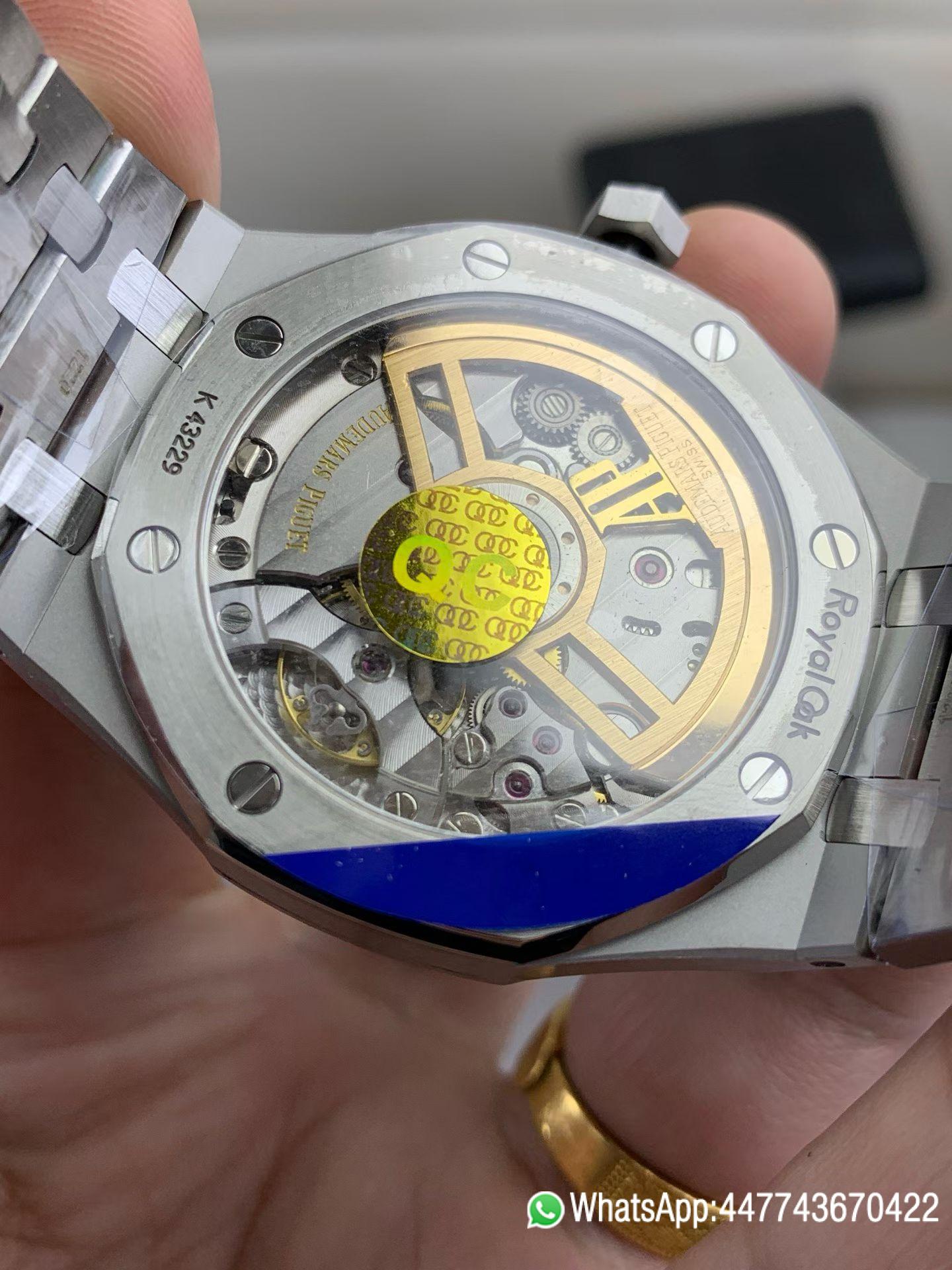 Super Clone Watch Royal Oak 15500 SS APSF Best Edition Black Dial on SS Bracelet SA4302 07 Super Clone Watch Royal Oak 15500 SS APSF Best Edition Black Dial on SS Bracelet SA4302 07
