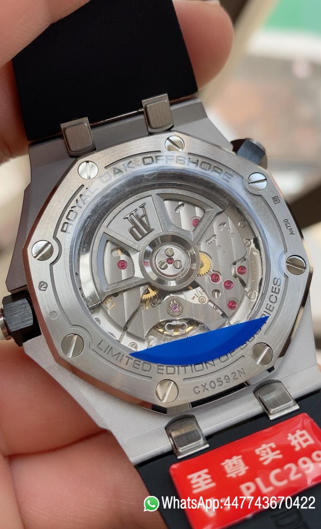 Super Clone Watch Royal Oak Offshore Diver 15720 Black Ceramic Bezel SS APF 11 Best Edition Black Dial on Black Rubber Strap A4308 06 Super Clone Watch Royal Oak Offshore Diver 15720 Black Ceramic Bezel SS APF 11 Best Edition Black Dial on Black Rubber Strap A4308 06