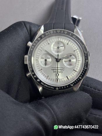 Super Clone Watch Speedmaster Moonwatch OMF Best Edition White Dial Manual Winding Chrono Movement 01