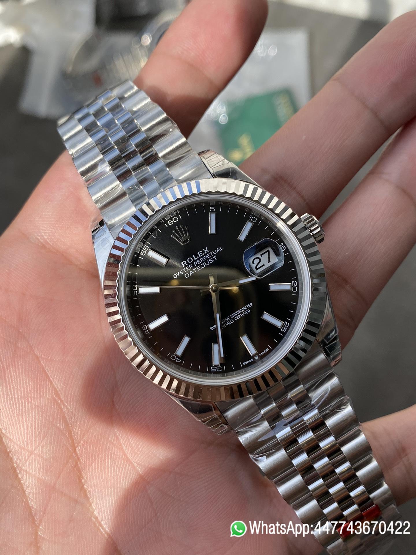 Super Clone Rolex DateJust 41 126334 0018 Black Dial on Oyster Bracelet Dandong 3235 Movement 03 Super Clone Rolex DateJust 41 126334 0018 Black Dial on Oyster Bracelet Dandong 3235 Movement 03
