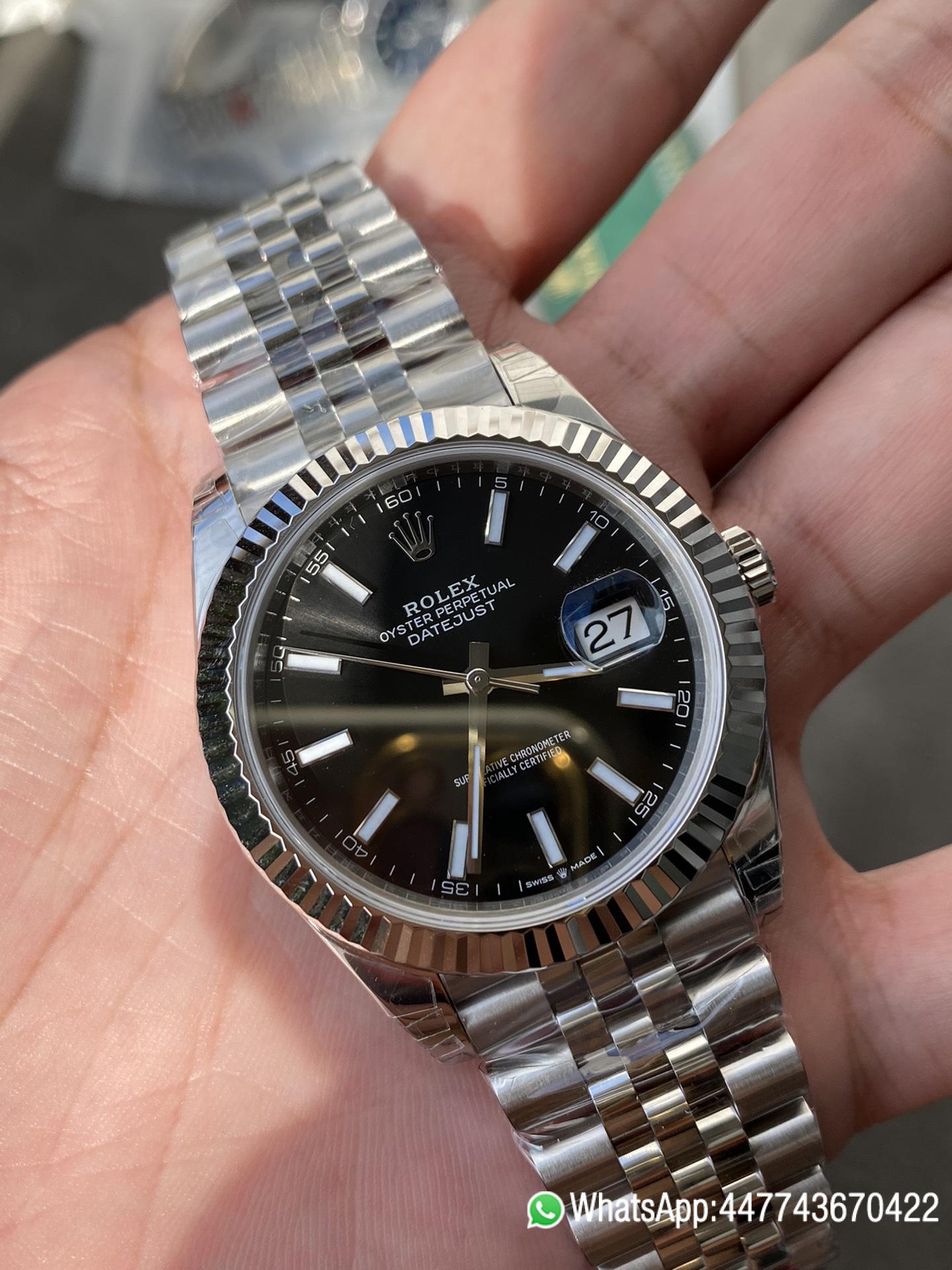 Super Clone Rolex DateJust 41 126334 0018 Black Dial on Oyster Bracelet Dandong 3235 Movement 04 Super Clone Rolex DateJust 41 126334 0018 Black Dial on Oyster Bracelet Dandong 3235 Movement 04