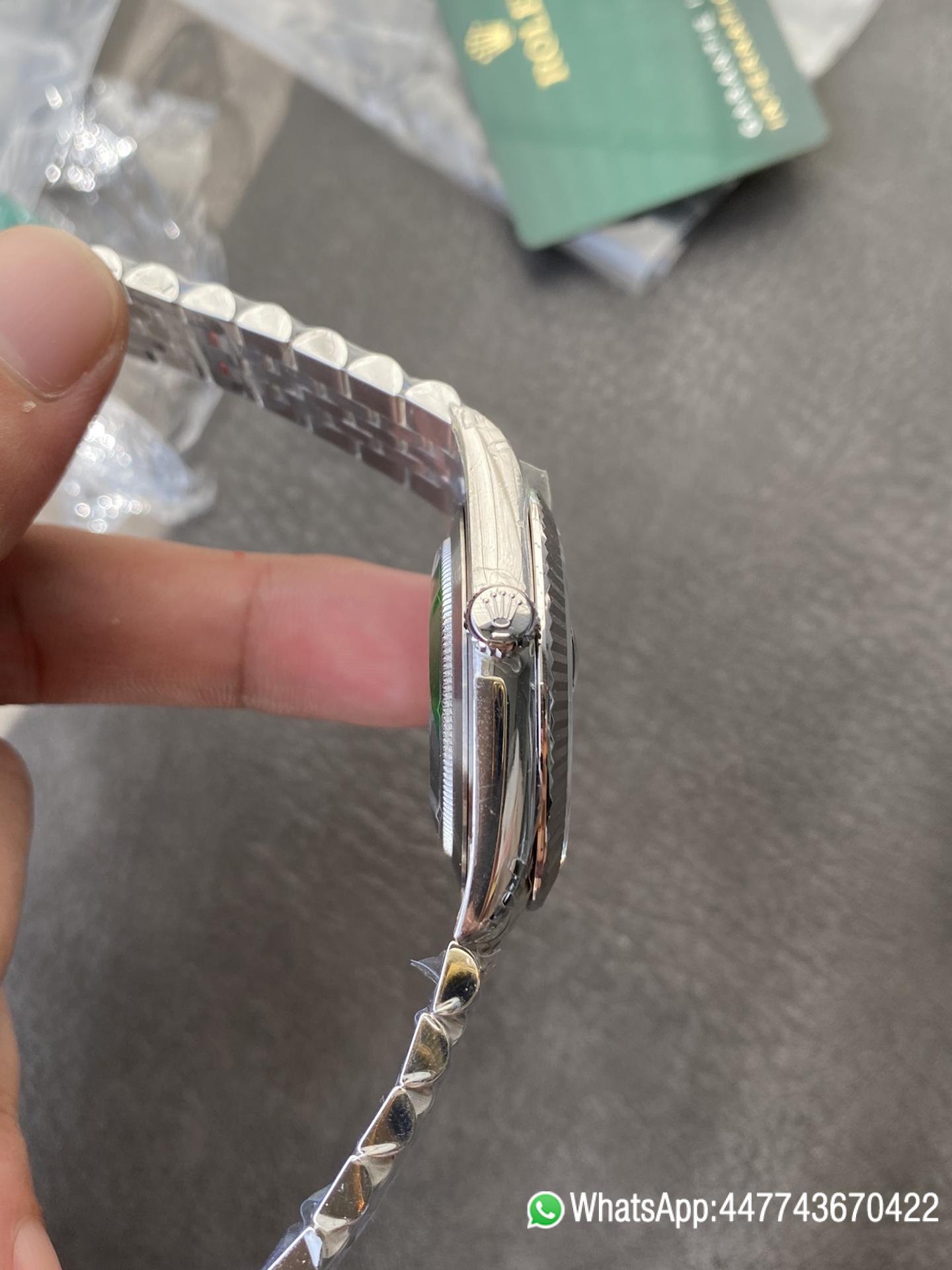 Super Clone Rolex DateJust 41 126334 0028 Green Dial on Oyster Bracelet Dandong 3235 Movement 09 Super Clone Rolex DateJust 41 126334 0028 Green Dial on Oyster Bracelet Dandong 3235 Movement 09