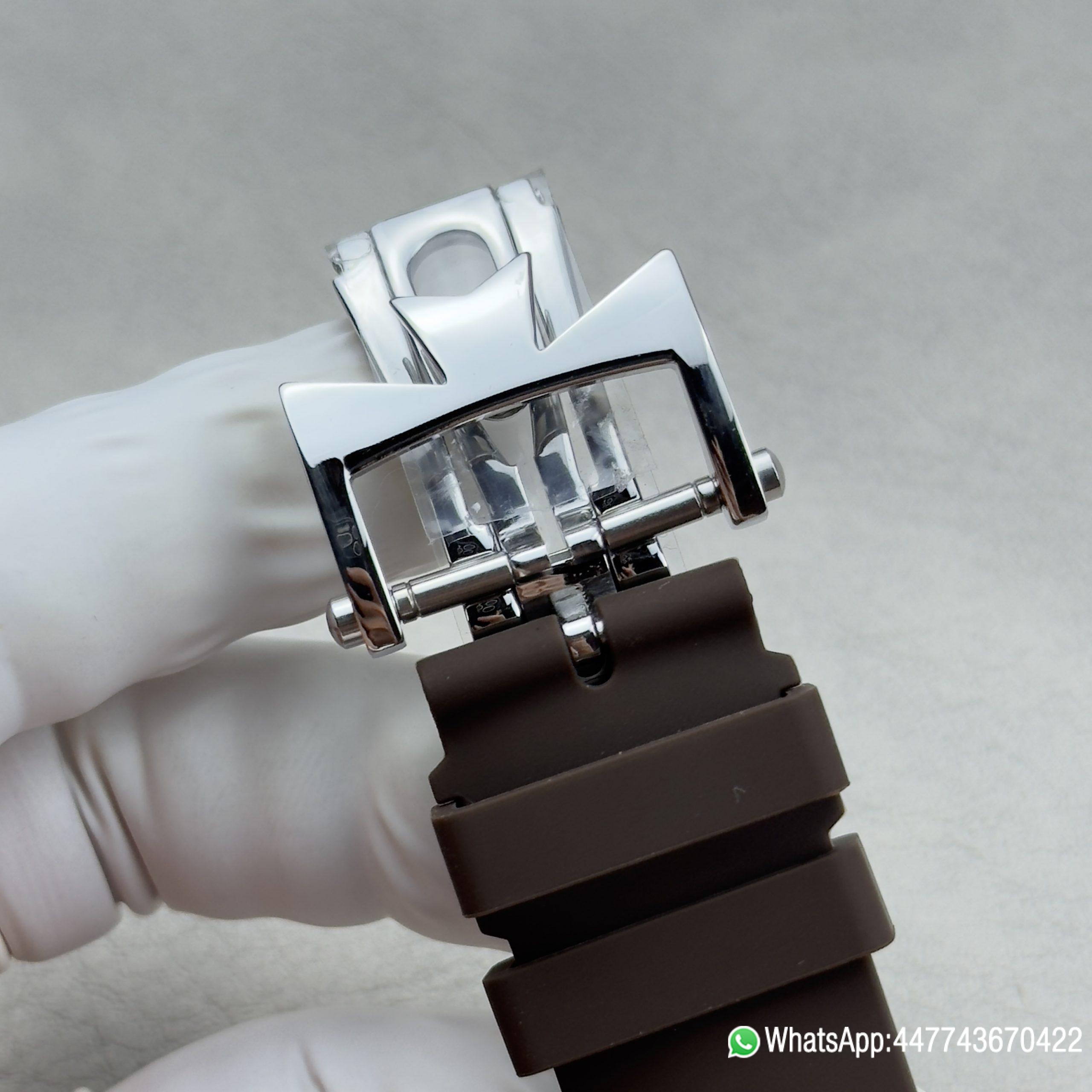 Super Clone Watch V Factory Vacheron Constantin Overseas 42mm Black matte sun grain Dail 316L stainless steel case 18K rose gold bezel and Replica version 1222 SC type movement 09 Super Clone Watch V Factory Vacheron Constantin Overseas 42mm Black matte sun grain Dail 316L stainless steel case 18K rose gold bezel and Replica version 1222 SC type movement 09