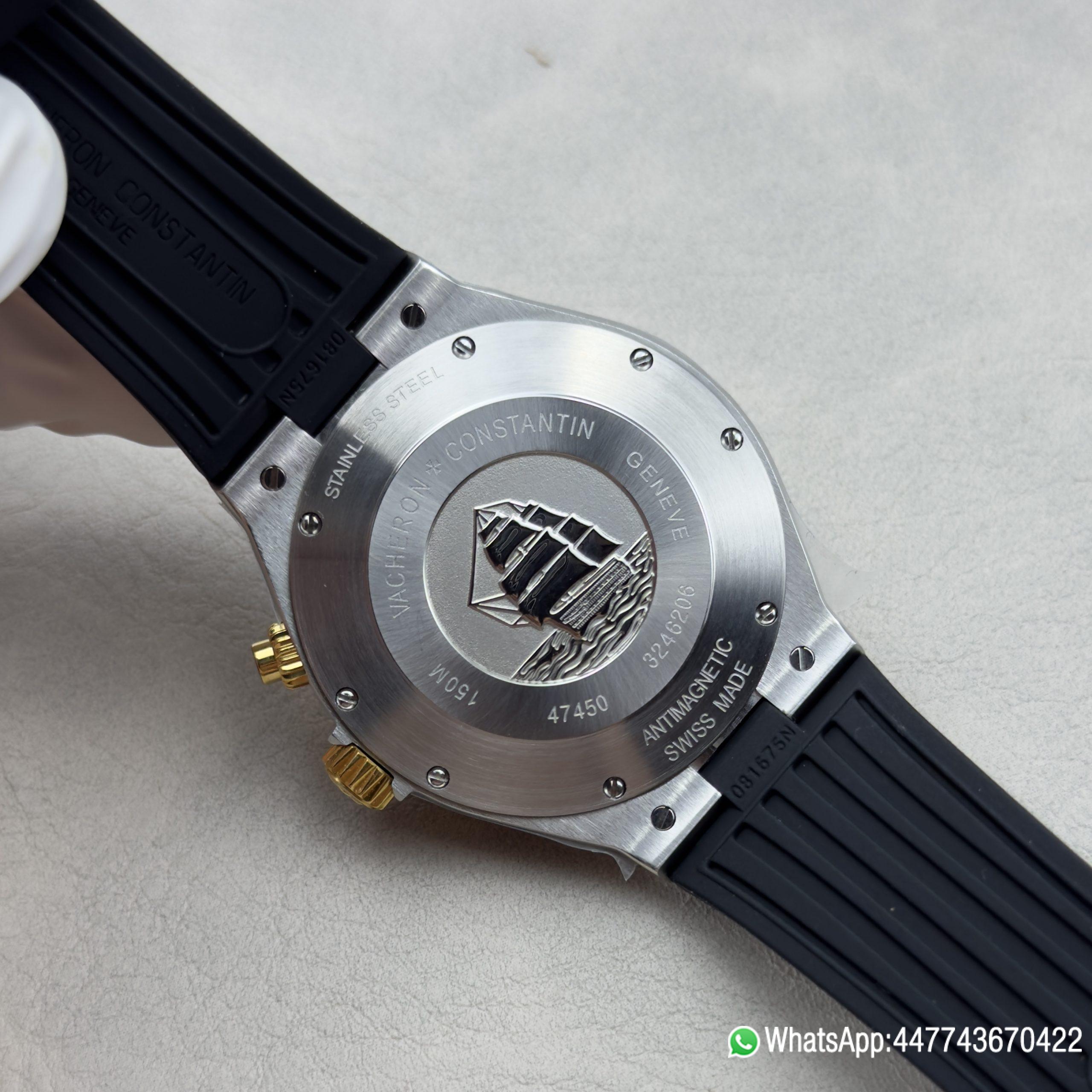 Super Clone Watch V Factory Vacheron Constantin Overseas 42mm Silver White Dail 316L stainless steel case 18K gold bezel and Replica version 1222 SC type movement 05 Super Clone Watch V Factory Vacheron Constantin Overseas 42mm Silver White Dail 316L stainless steel case 18K gold bezel and Replica version 1222 SC type movement 05