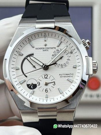 Super Clone Watch V Factory Vacheron Constantin Overseas 42mm Silver White Dail 316L stainless steel case and Replica version 1222 SC type movement 0