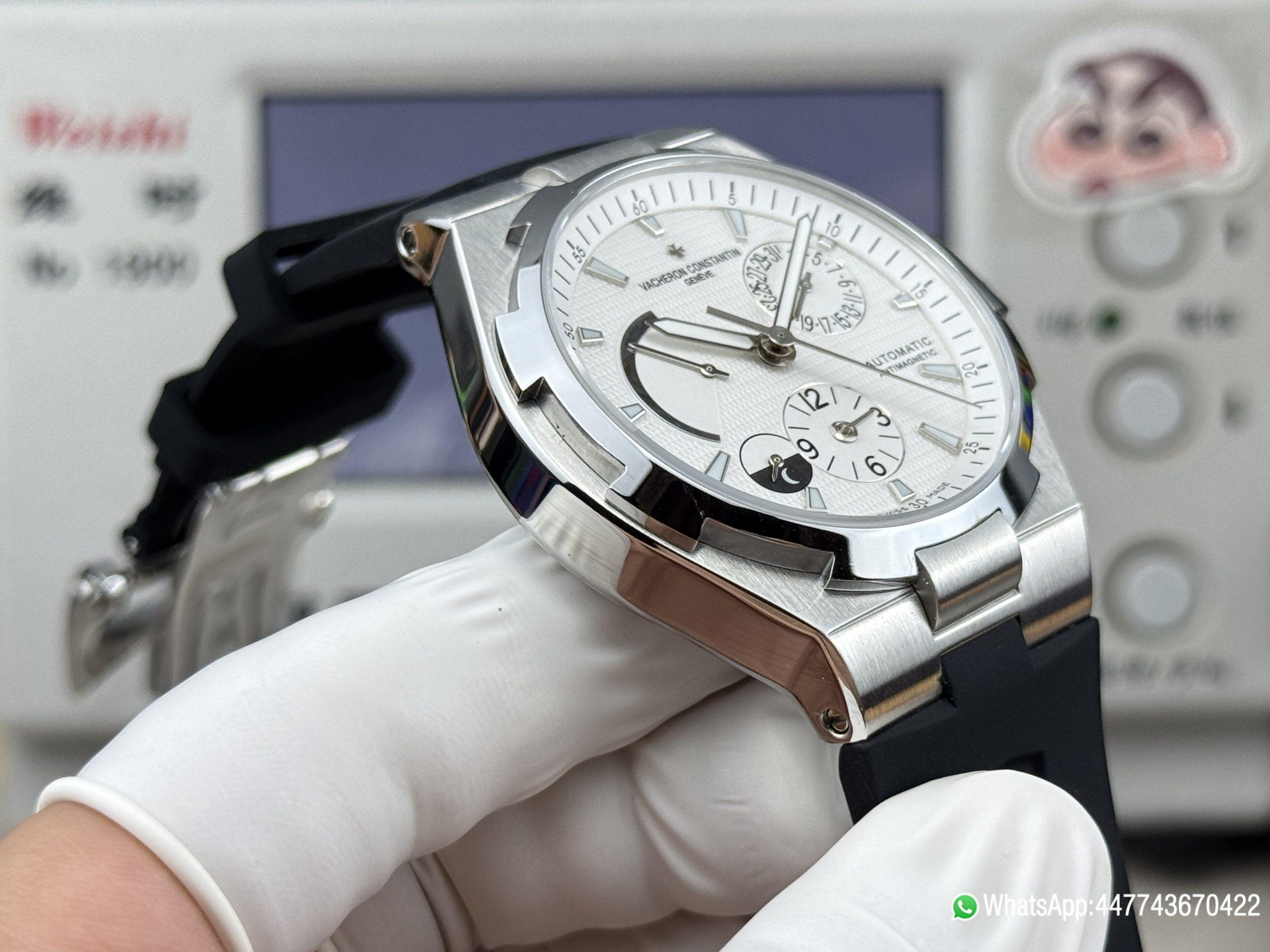 Super Clone Watch V Factory Vacheron Constantin Overseas 42mm Silver White Dail 316L stainless steel case and Replica version 1222 SC type movement 08 Super Clone Watch V Factory Vacheron Constantin Overseas 42mm Silver White Dail 316L stainless steel case and Replica version 1222 SC type movement 08
