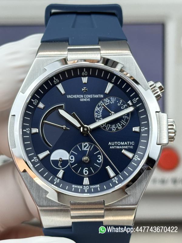 Super Clone Watch V Factory Vacheron Constantin Overseas 42mm Sunburst Blue Dail 316L stainless steel case and Replica version 1222 SC type movement 01 Super Clone Watch V Factory Vacheron Constantin Overseas 42mm Sunburst Blue Dail 316L stainless steel case and Replica version 1222 SC type movement 01