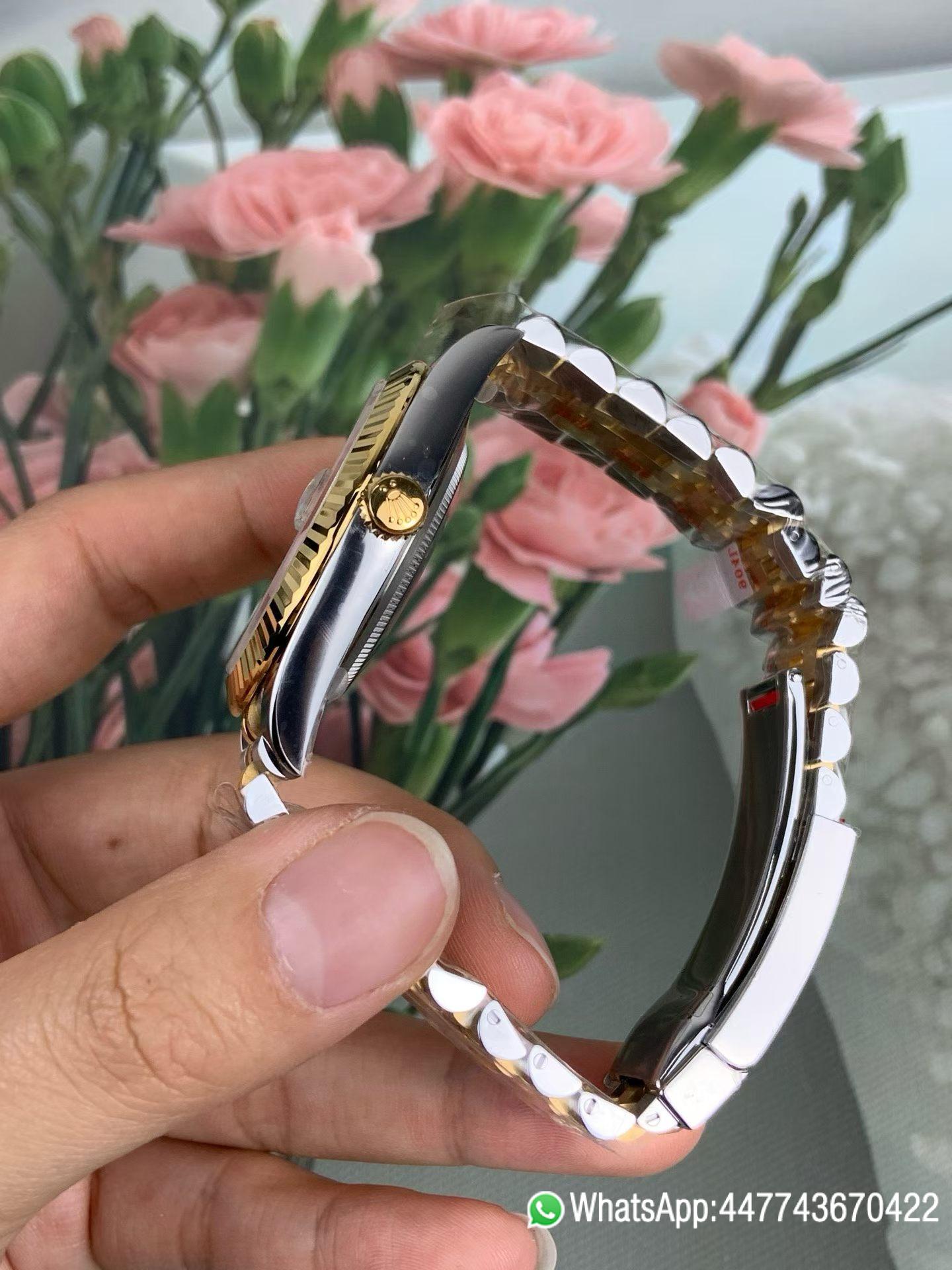 Super Clone Watch VF Rolex Datejust 41 Two Tone Champagne Diamond Dial Fluted Bezel and Dandong 3235 movement 05 Super Clone Watch VF Rolex Datejust 41 Two Tone Champagne Diamond Dial Fluted Bezel and Dandong 3235 movement 05