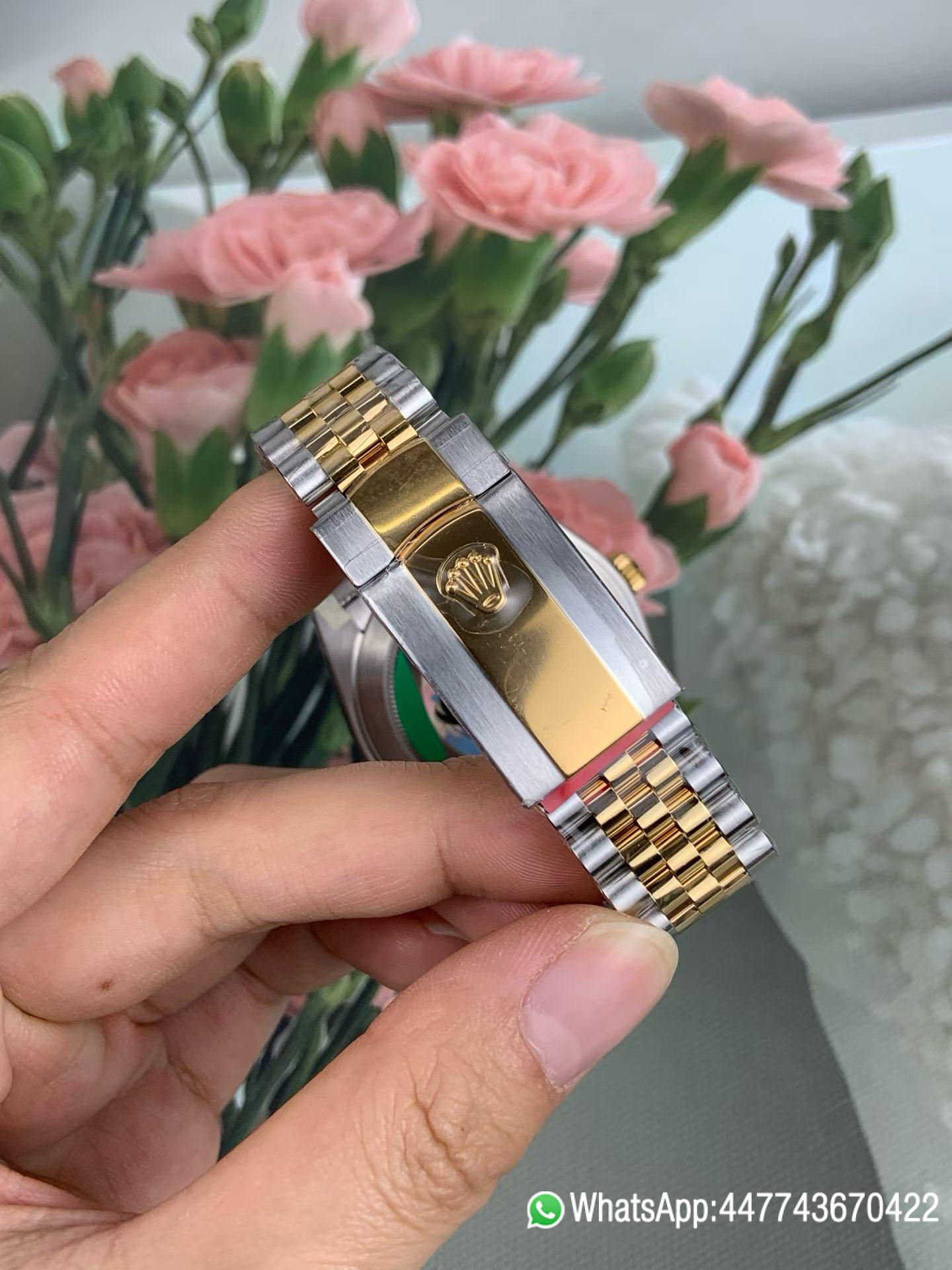 Super Clone Watch VF Rolex Datejust 41 Two Tone Champagne Diamond Dial Fluted Bezel and Dandong 3235 movement 07 Super Clone Watch VF Rolex Datejust 41 Two Tone Champagne Diamond Dial Fluted Bezel and Dandong 3235 movement 07